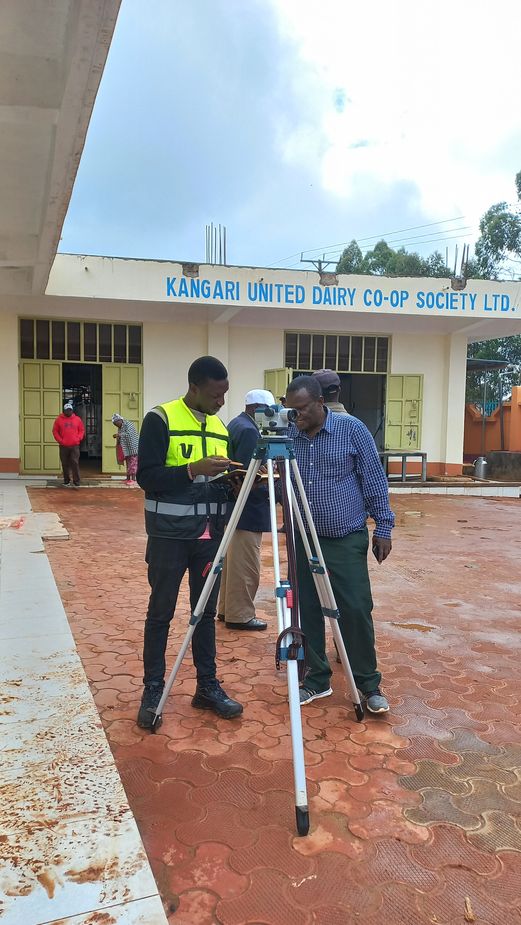 Setting-out survey at Kangari United Dairy Co-operative